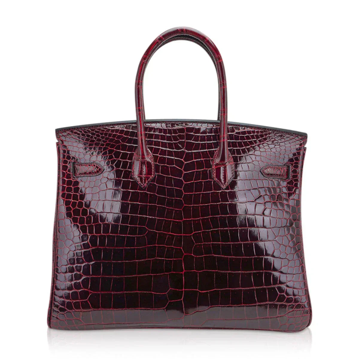 Birkin 35 Bag Bordeaux Porosus Crocodile with Gold Hardware