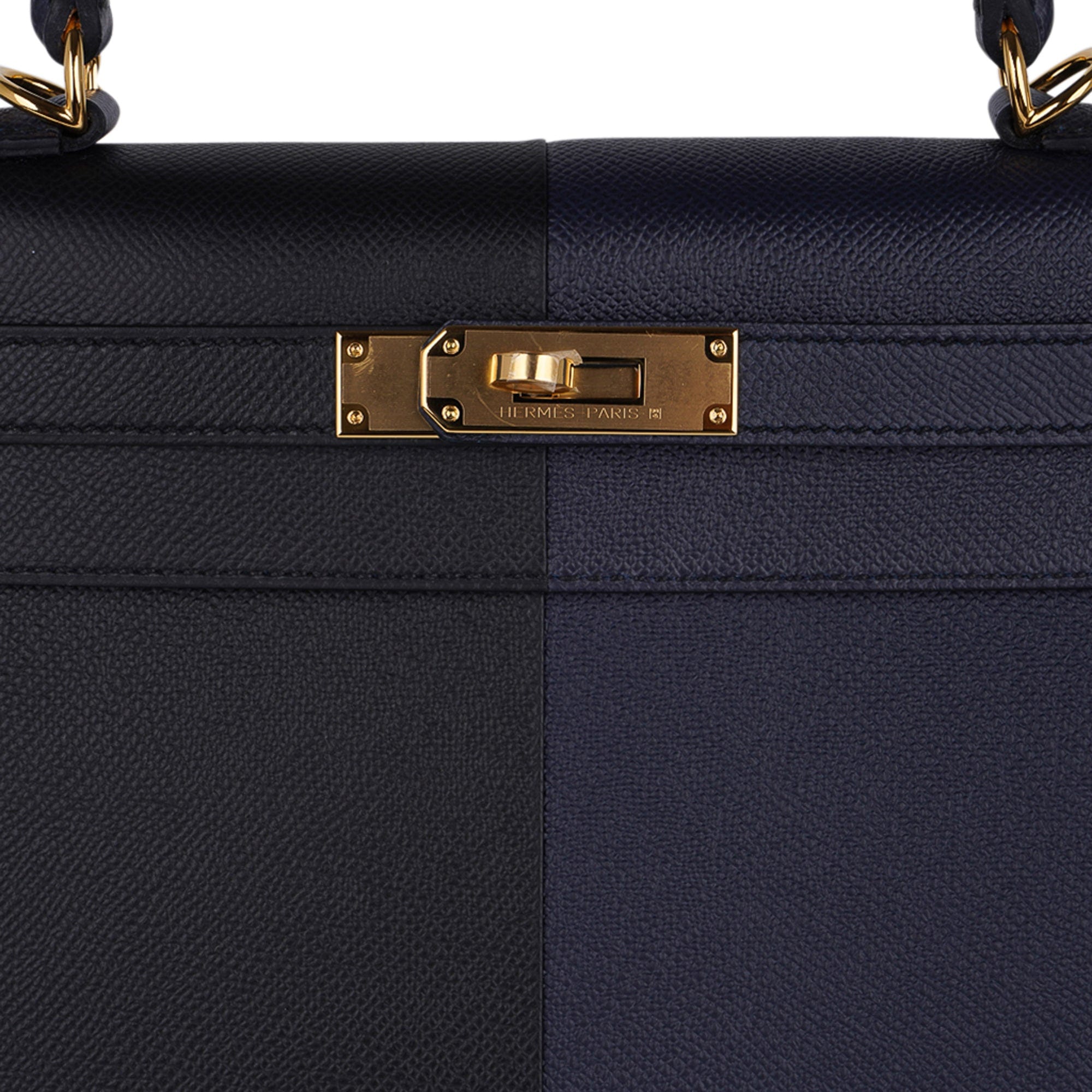 Kelly Casaque 28 Bag Black / Bleu Indigo Sellier Limited Edition