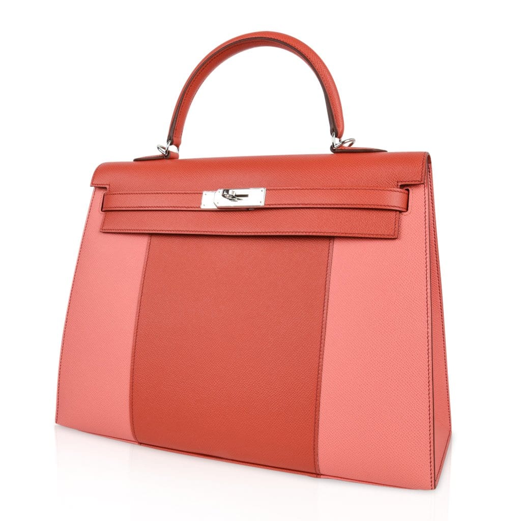 Kelly 35 Flag Bag Limited Edition Flamingo and Coral Rare